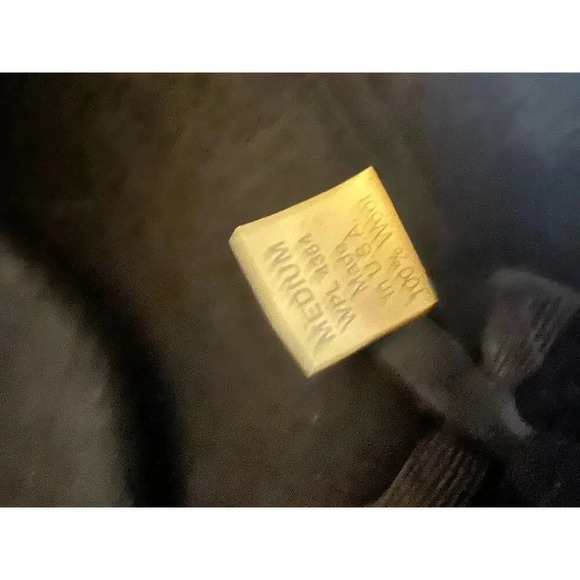 MENS WOOL BLACK WESTERN HAT WITH BEADED CHIN STRAP SIZE MEDIUM - Picture 8 of 10